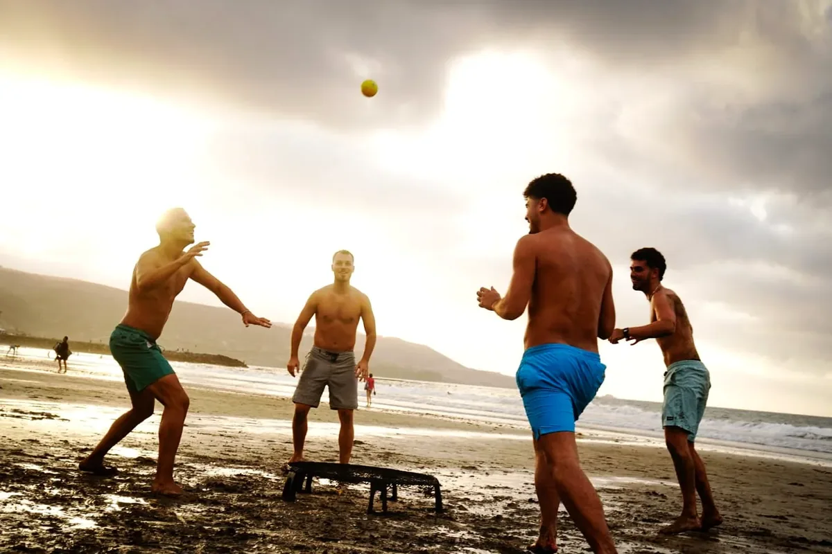 Agadir beach and oceanfront surf mood