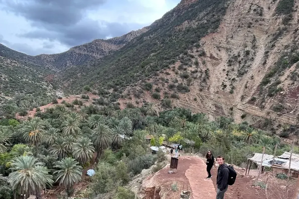 Paradise Valley mountain and palm scenery near Taghazout
