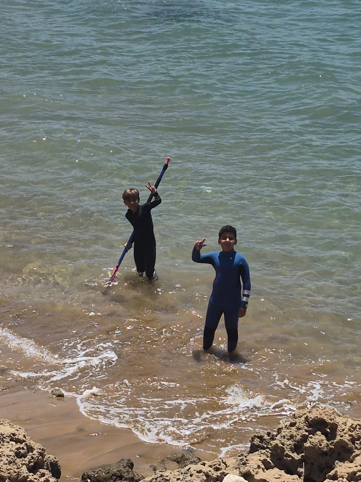 Kite practice by the Tamraght shore