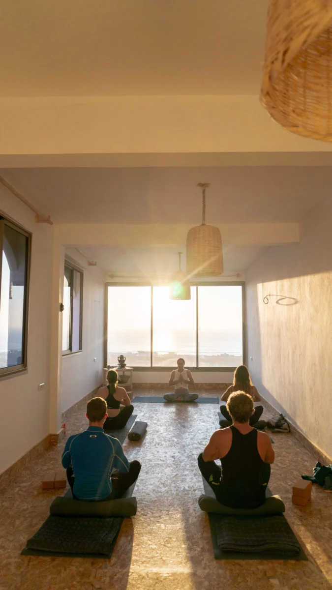 Inside the Blue Mind yoga studio